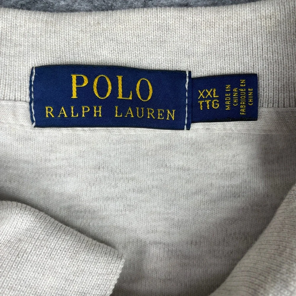 Polo Ralph Lauren Polo Shirt Mens XXL Oatmeal Heather Short Sleeve Classic Fit
